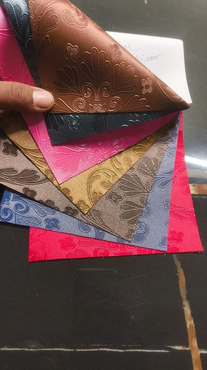 Floral Damask Embossed Satin